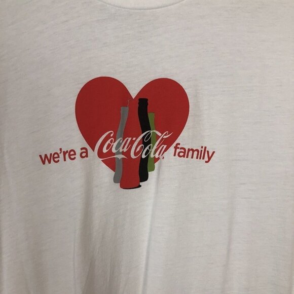 Coca Cola Family Coke Ambassador T Shirt Red Heart Women's Cut Size Medium - Picture 2 of 8